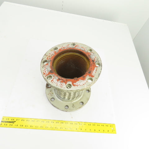 6-3/4 x 6-3/4" Flanged Braided Stainless Steel Flexible Connector 11" OAL