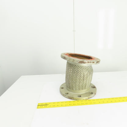 6-3/4 x 6-3/4" Flanged Braided Stainless Steel Flexible Connector 11" OAL