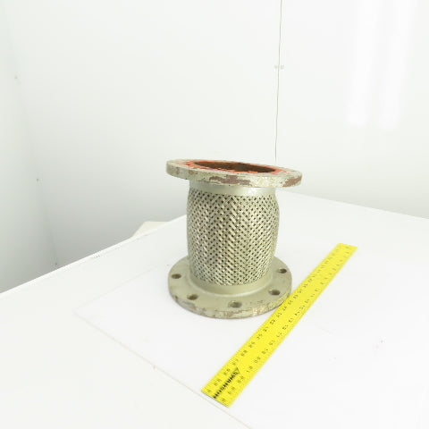6-3/4 x 6-3/4" Flanged Braided Stainless Steel Flexible Connector 11" OAL