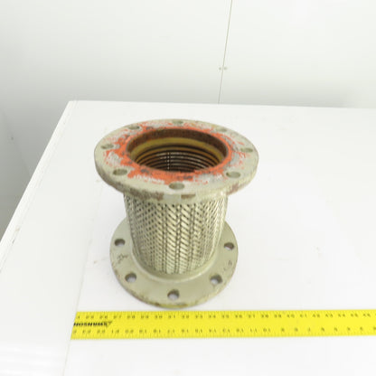 6-3/4 x 6-3/4" Flanged Braided Stainless Steel Flexible Connector 11" OAL