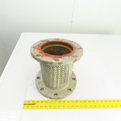 6-3/4 x 6-3/4" Flanged Braided Stainless Steel Flexible Connector 11" OAL