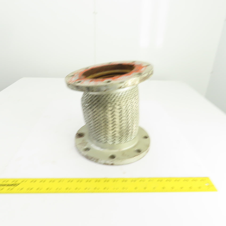 6-3/4 x 6-3/4" Flanged Braided Stainless Steel Flexible Connector 11" OAL
