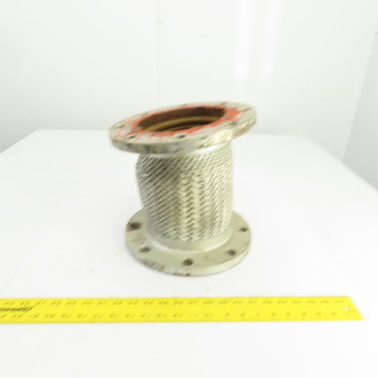6-3/4 x 6-3/4" Flanged Braided Stainless Steel Flexible Connector 11" OAL