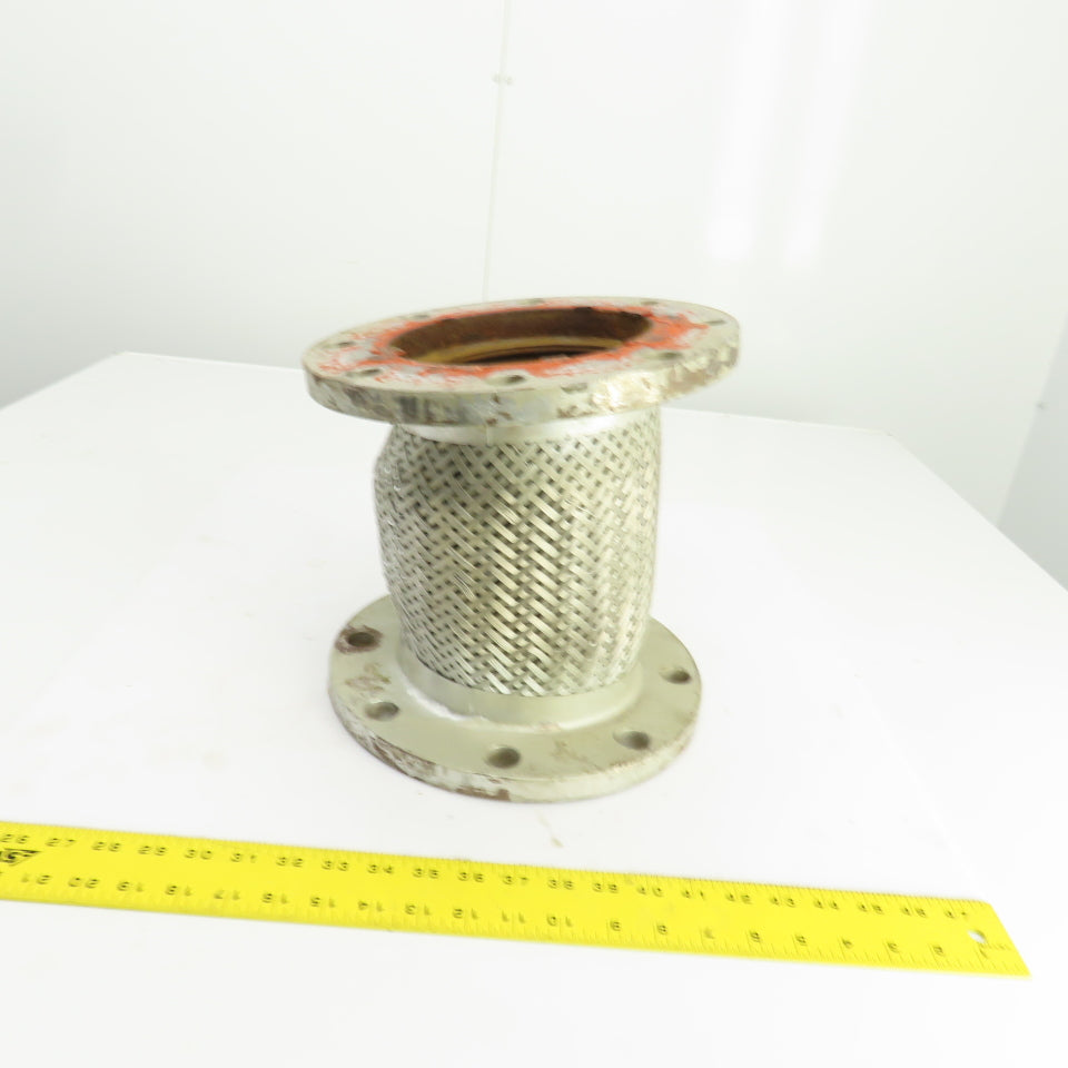 6-3/4 x 6-3/4" Flanged Braided Stainless Steel Flexible Connector 11" OAL