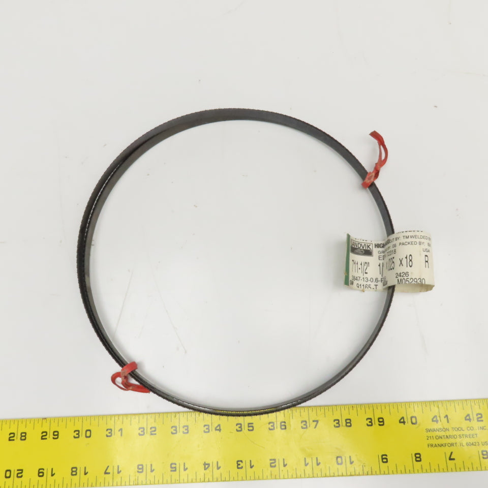 Sandvik 3847-13-0.6-R-18 7'11-1/2"  x 1/2" Band Saw Blade .025" 18TPI