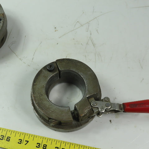 De-Staco Custom Made 2"Dia. Flanged Quick Action Shaft Locking Clamp Lot of 2