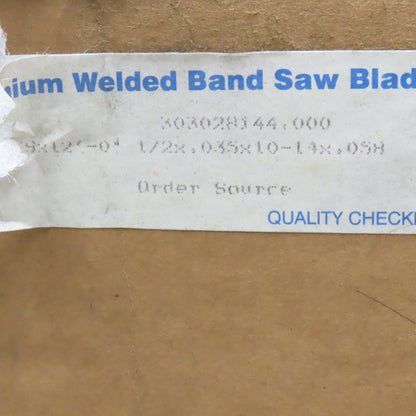 DoAll 12'0" x 1/2" .035" x 10-14TPI Band Saw Blade