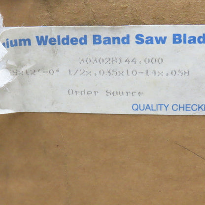 DoAll 12'0" x 1/2" .035" x 10-14TPI Band Saw Blade