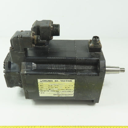 Okuma BL-MC50E-20TB 1kW 2000RPM 3Ph 133V 133Hz Servo Motor W/ER-J-72000D Encoder