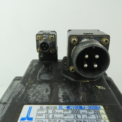 Okuma BL-MC100MJ-30SBA 3kW AC Servo Motor 3000RPM 3Ph 133V 200Hz W/ER Encoder