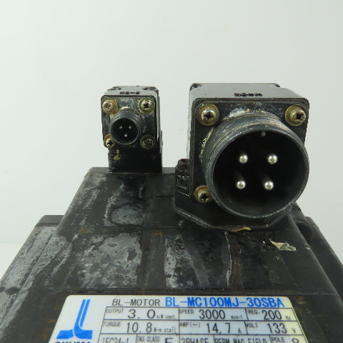Okuma BL-MC100MJ-30SBA 3kW AC Servo Motor 3000RPM 3Ph 133V 200Hz W/ER Encoder