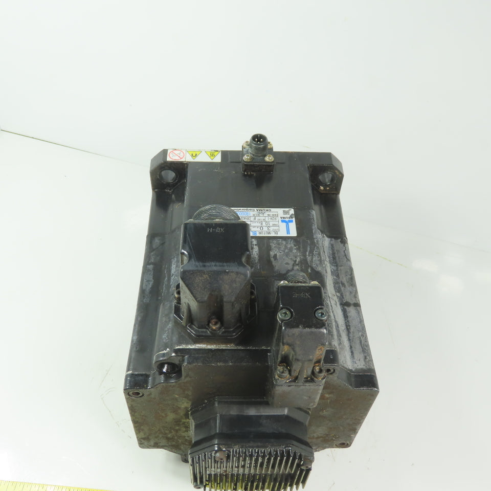 Okuma BL-MC100MJ-30SBA 3kW AC Servo Motor 3000RPM 3Ph 133V 200Hz W/ER Encoder