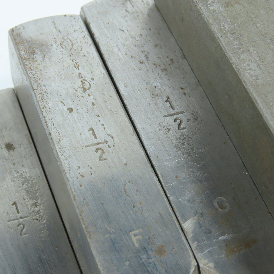 Misc. 1/2" Steel Letter Stamp Lot of 15