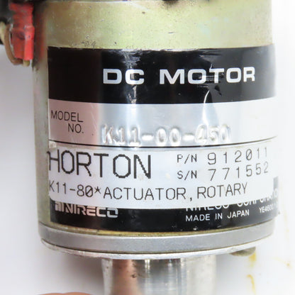 Horton K11-00-450 K11-80 Rotary Actuator DC Motor