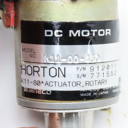 Horton K11-00-450 K11-80 Rotary Actuator DC Motor