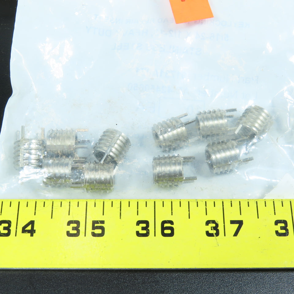 91731A071 5/16"-24 x 1/2"-13 Stainless Steel Thread Repair Insert Lot of 30