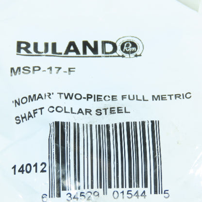 Ruland MSP-17-F 17mm Two Piece Shaft Collar Lot of 4