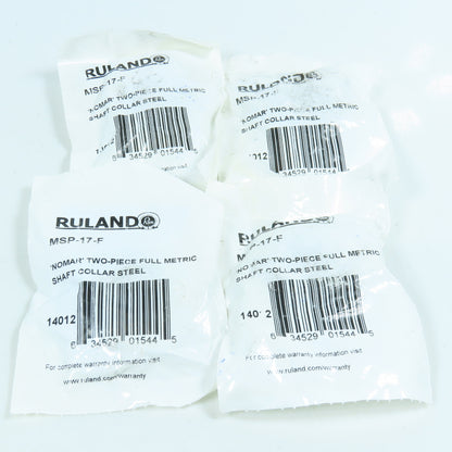 Ruland MSP-17-F 17mm Two Piece Shaft Collar Lot of 4