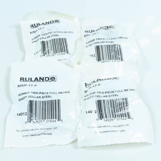 Ruland MSP-17-F 17mm Two Piece Shaft Collar Lot of 4
