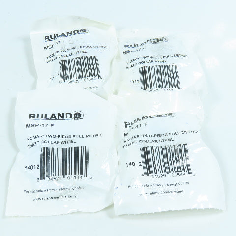 Ruland MSP-17-F 17mm Two Piece Shaft Collar Lot of 4