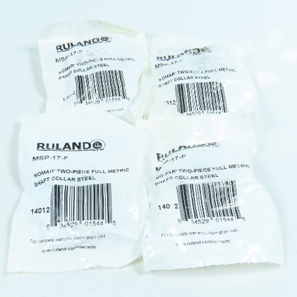 Ruland MSP-17-F 17mm Two Piece Shaft Collar Lot of 4