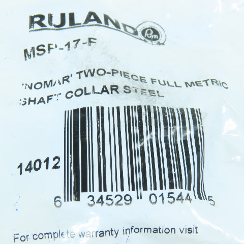 Ruland MSP-17-F 17mm Two Piece Shaft Collar Lot of 3
