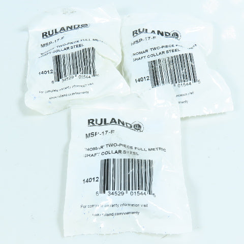 Ruland MSP-17-F 17mm Two Piece Shaft Collar Lot of 3