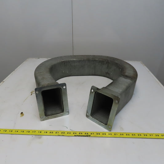 3" x 5" x 71" Flexible Steel Feed Thru Wire Cable Carrier Energy Chain W/Anchors