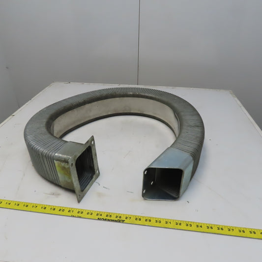 3" x 4" x 48" Flexible Steel Feed Thru Wire Cable Carrier Energy Chain W/Anchors