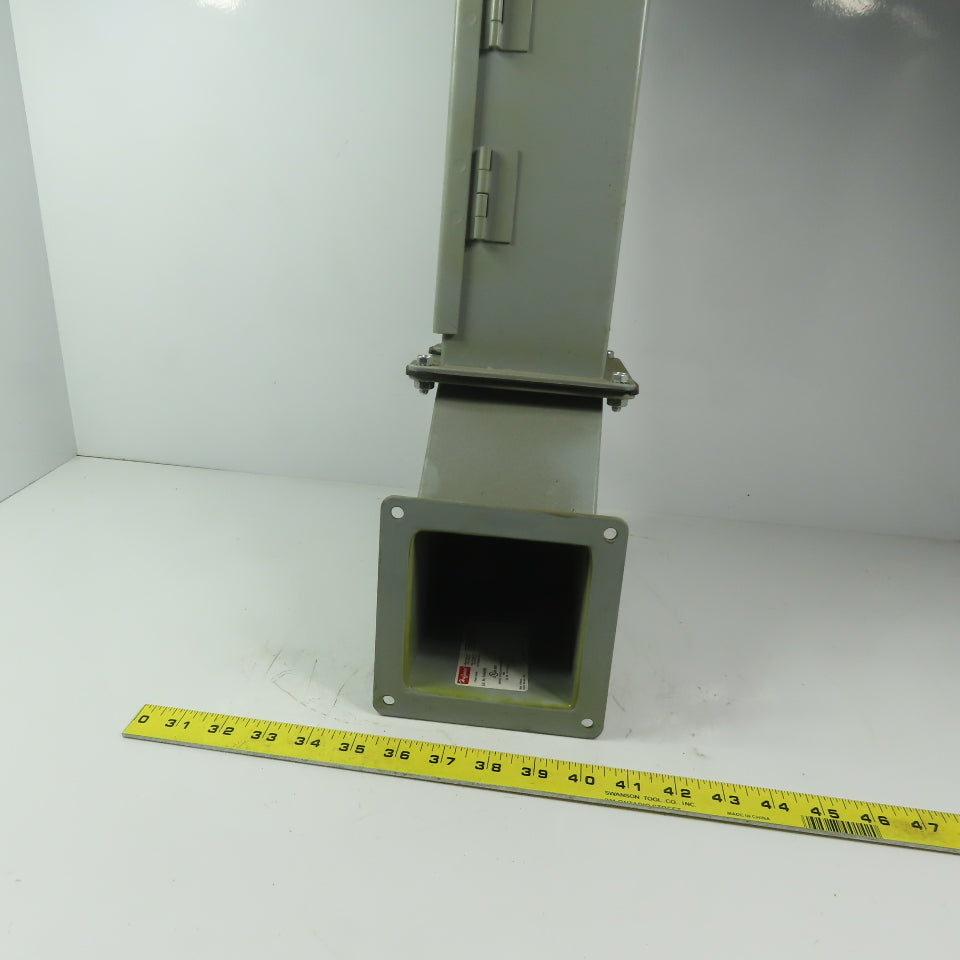 Hoffman F44WE90 4"x4" 90° Elbow Wire Way W/F44L12 4"x4"x12" Straight Section