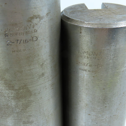 Dumont 2-1/4" & 2-7/16" - D Plain Keyway Broach Bushing Lot of 2