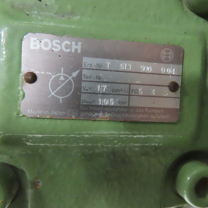 Bosch 3kW 19Gallon Hydraulic Power Unit 480V 3PH W/Y-513-500-004 Pump 105 Bar