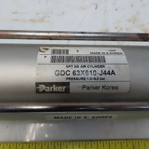 Parker GDC 63x610-J44A Pneumatic Dbl. Acting Air Cylinder 60mm Bore 610mm Stroke