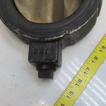 Brass Wafer Style Lever Handle 6"-150 PSI  Butterfly Valve W/Manual Lever