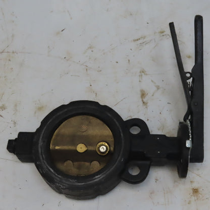Brass Wafer Style Lever Handle 6"-150 PSI  Butterfly Valve W/Manual Lever