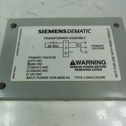 Siemens Dematic F0042-00060 Transformer Assembly 480V Primary 24V Secondary