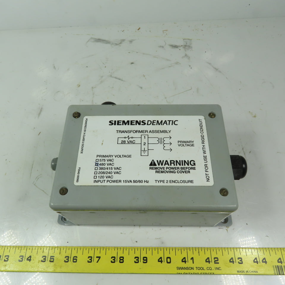 Siemens Dematic F0042-00060 Transformer Assembly 480V Primary 24V Secondary
