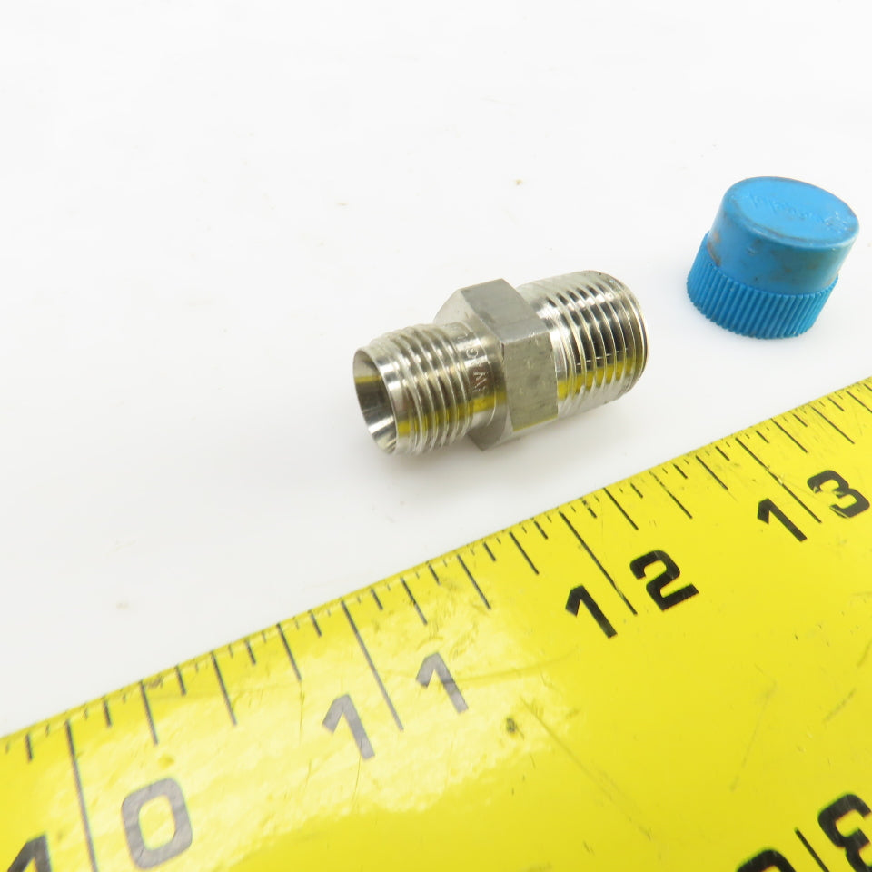 Swagelok Stainless Steel Reducing Adapter 3/8" NPT Male x 1/4" Tube Fitting Male