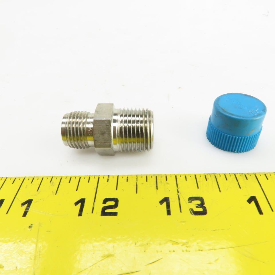 Swagelok Stainless Steel Reducing Adapter 3/8" NPT Male x 1/4" Tube Fitting Male