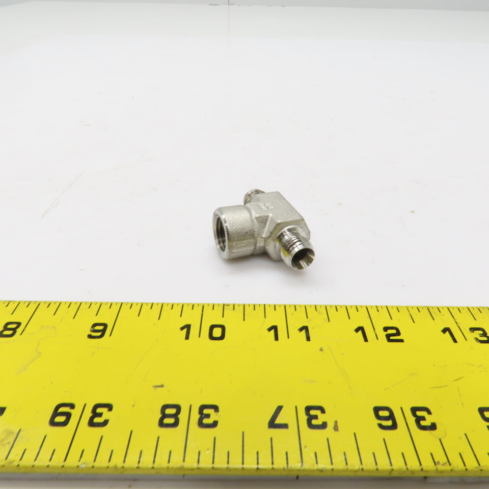 Swagelok Stainless Steel Branch Tee (2) 1/4" Tube OD Male x 3/8" NPT Female
