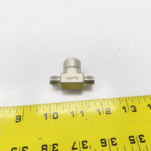 Swagelok Stainless Steel Branch Tee (2) 1/4" Tube OD Male x 3/8" NPT Female