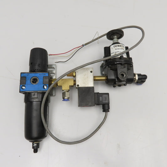 Dematic 04300-90133 1/2" NPT 2 Stage Air Pressure Regulator Filter W/ Bypass