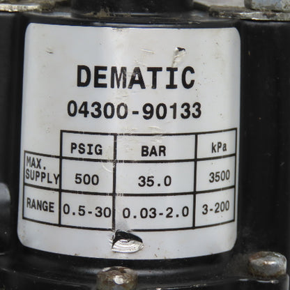 Dematic 1/4" NPT Compressed Air Regulator 500PSI MAX .05-30PSI Output