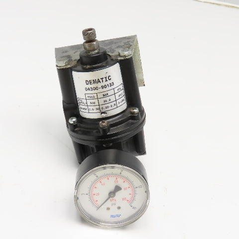 Dematic 1/4" NPT Compressed Air Regulator 500PSI MAX .05-30PSI Output