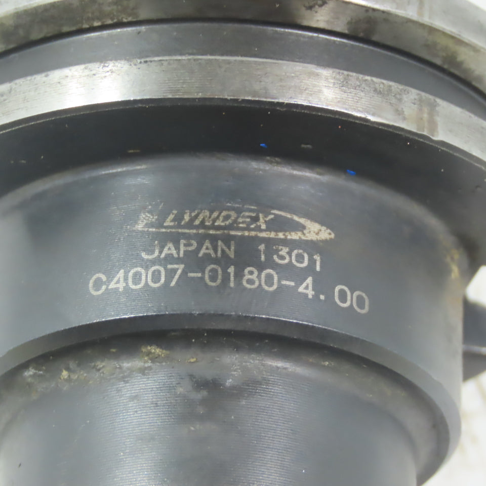 Lyndex C4007-0180-4.00 CV40 Collet Chuck Tool Holder 4" Proj. For DA Collets