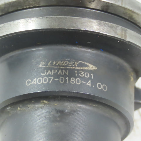 Lyndex C4007-0180-4.00 CV40 Collet Chuck Tool Holder 4" Proj. For DA Collets