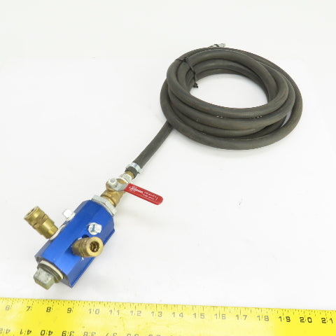 Cito IM4-4-BD-4-1/4-N Inline Air Manifold (4) 1/4" NPT Ports 1" NPT W/160" Hose