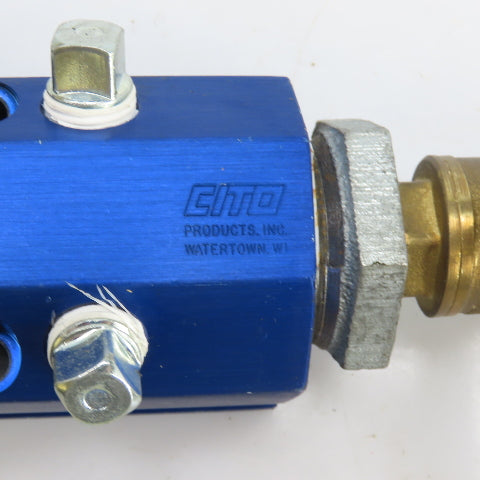 Cito IM4-4-BD-4-1/4-N Inline Air Manifold (4) 1/4" NPT Ports 1" NPT W/160" Hose