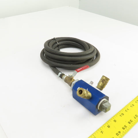 Cito IM4-4-BD-4-1/4-N Inline Air Manifold (4) 1/4" NPT Ports 1" NPT W/160" Hose