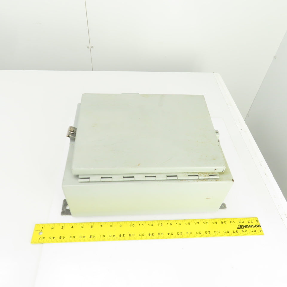Hoffman 16" x 12" x 6" Wall Mount Electrical Enclosure W/Backplate & Hinged Door